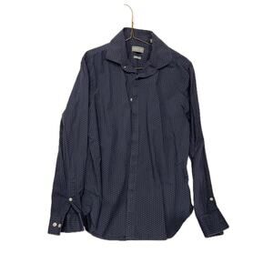 Michael Kors Polka Dot Black Dress Shirt Mens Med 15.5/34-35